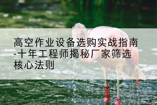 右江剪叉式升降机厂家-高空作业设备选购实战指南-十年工程师揭秘厂家筛选核心法则