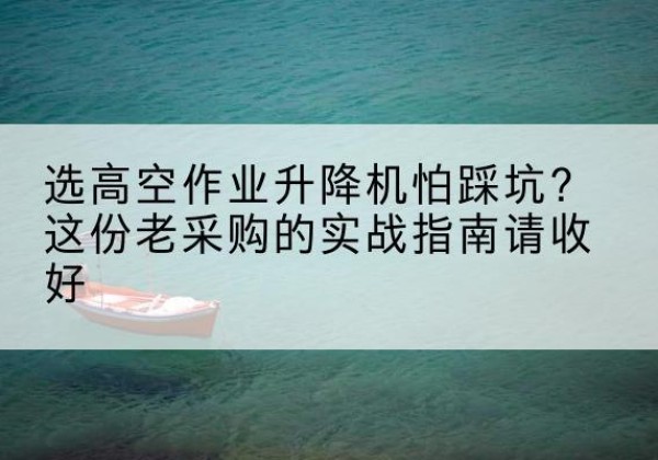 右江高空作业升降机厂家推荐-选高空作业升降机怕踩坑？这份老采购的实战指南请收好